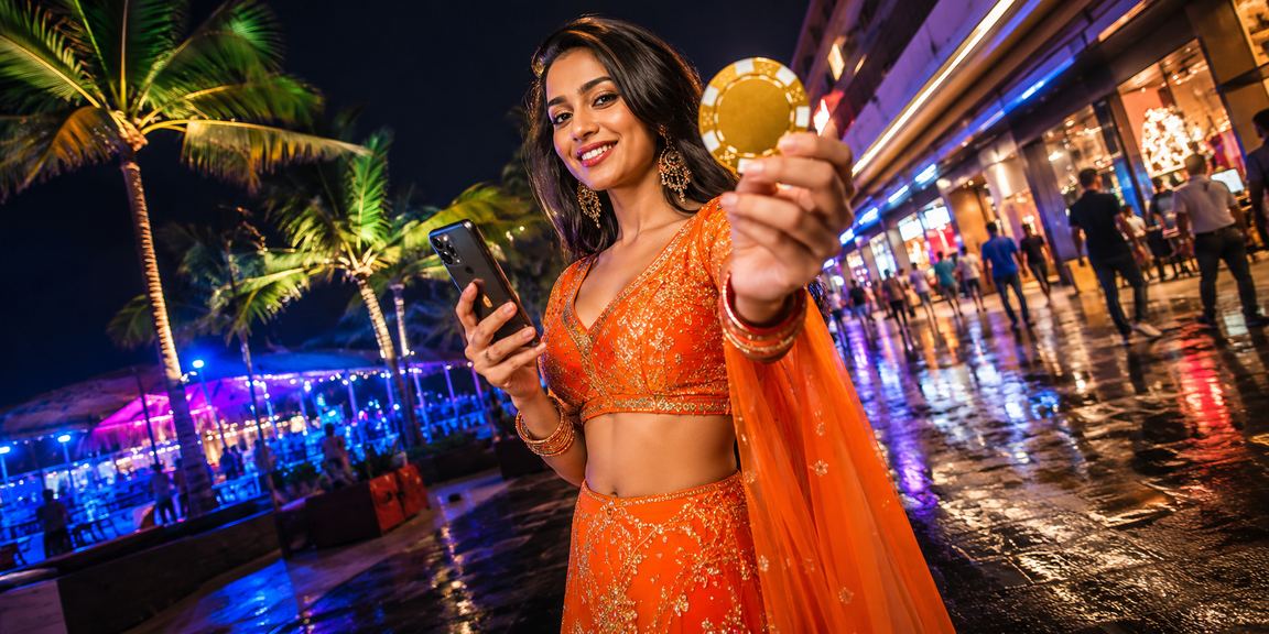 Casino mobile app on beach in Goa